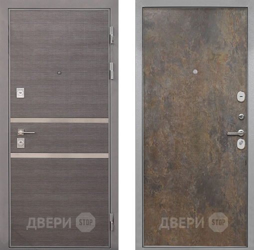 Входная металлическая Дверь Интекрон (INTECRON) Неаполь Гладкая Гранж в Жуковский