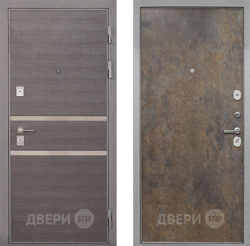 Входная металлическая Дверь Интекрон (INTECRON) Неаполь Гладкая Гранж в Жуковский