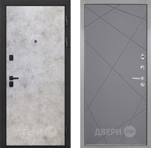 Дверь Интекрон (INTECRON) Профит Black Мрамор Светлый Лучи-М Графит софт в Жуковский