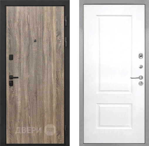 Входная металлическая Дверь Интекрон (INTECRON) Профит Black Дуб Турин Альба Роял Вуд белый в Жуковский