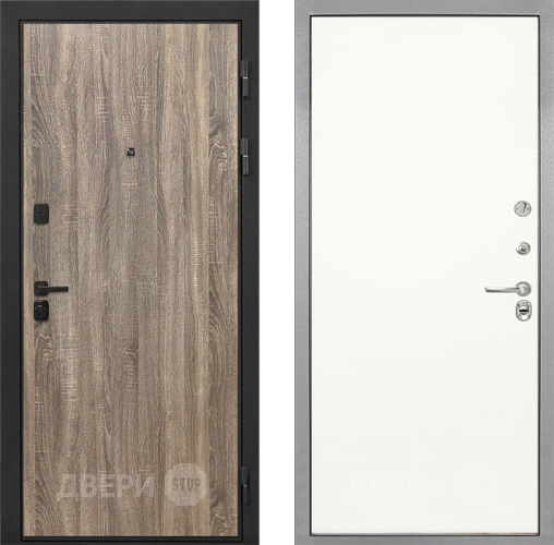 Входная металлическая Дверь Интекрон (INTECRON) Профит Black Дуб Турин Гладкая Слоновая кость в Жуковский