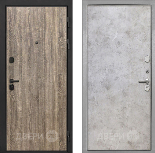 Дверь Интекрон (INTECRON) Профит Black Дуб Турин Гладкая Мрамор светлый в Жуковский