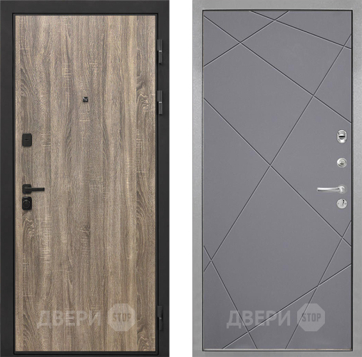 Входная металлическая Дверь Интекрон (INTECRON) Профит Black Дуб Турин Лучи-М Графит софт в Жуковский