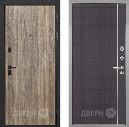 Входная металлическая Дверь Интекрон (INTECRON) Профит Black Дуб Турин В-07 с молдингом Венге в Жуковский