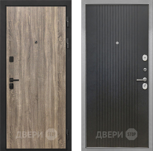 Входная металлическая Дверь Интекрон (INTECRON) Профит Black Дуб Турин ФЛ-295 Лофт черный в Жуковский