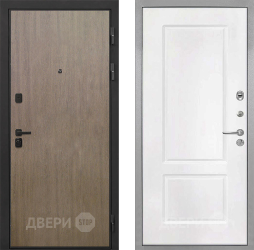 Входная металлическая Дверь Интекрон (INTECRON) Профит Black Венге Коричневый КВ-2 Белый матовый в Жуковский