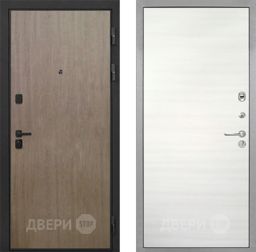 Входная металлическая Дверь Интекрон (INTECRON) Профит Black Венге Коричневый Гладкая Дуб сильвер поперечный в Жуковский