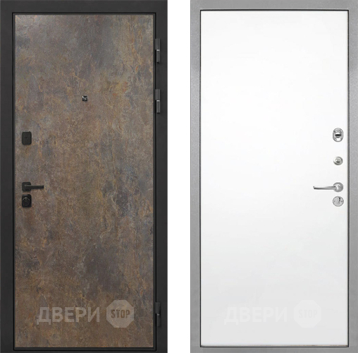 Входная металлическая Дверь Интекрон (INTECRON) Профит Black Гранж Гладкая Силк Сноу в Жуковский