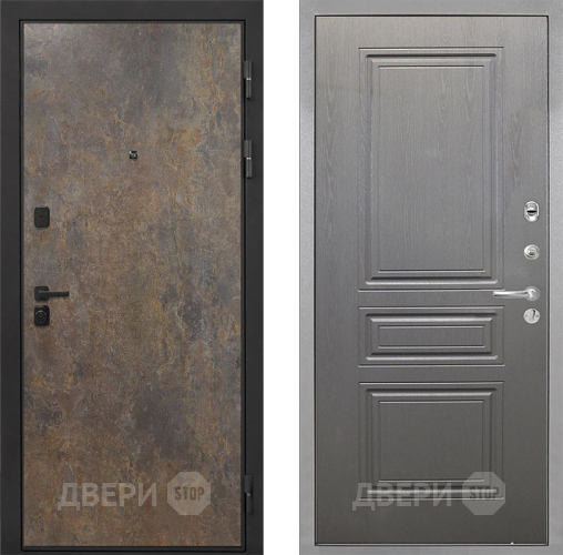 Входная металлическая Дверь Интекрон (INTECRON) Профит Black Гранж ФЛ-243 Графит вуд дуб в Жуковский