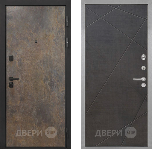 Входная металлическая Дверь Интекрон (INTECRON) Профит Black Гранж Лучи-М Венге распил кофе в Жуковский