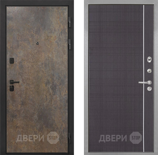 Входная металлическая Дверь Интекрон (INTECRON) Профит Black Гранж В-07 с молдингом Венге в Жуковский