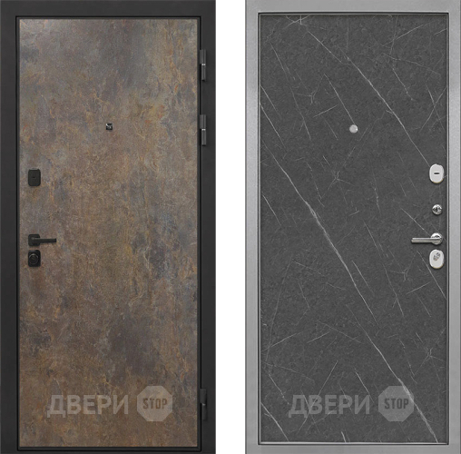 Входная металлическая Дверь Интекрон (INTECRON) Профит Black Гранж Гладкая Гранит лава оникс в Жуковский