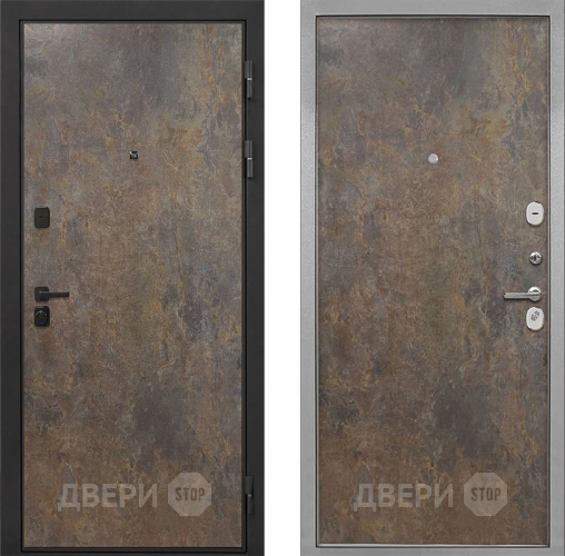 Входная металлическая Дверь Интекрон (INTECRON) Профит Black Гранж Гладкая Гранж в Жуковский