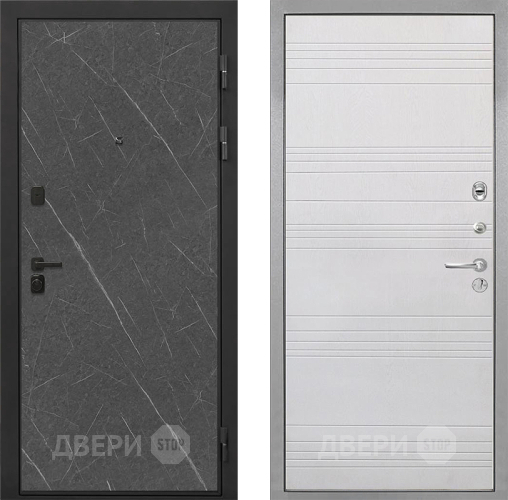 Входная металлическая Дверь Интекрон (INTECRON) Профит Black Гранит Лава Оникс ФЛ-316 Белый ясень в Жуковский