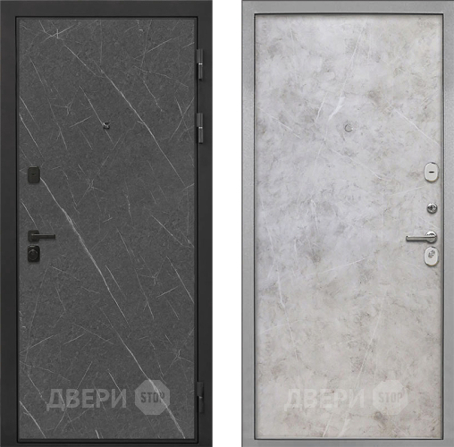 Входная металлическая Дверь Интекрон (INTECRON) Профит Black Гранит Лава Оникс Гладкая Мрамор светлый в Жуковский