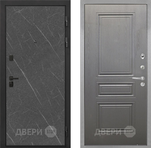 Входная металлическая Дверь Интекрон (INTECRON) Профит Black Гранит Лава Оникс ФЛ-243 Графит вуд дуб в Жуковский