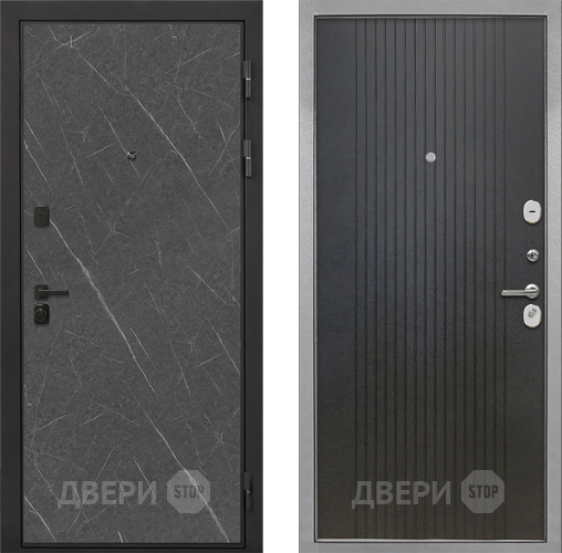 Входная металлическая Дверь Интекрон (INTECRON) Профит Black Гранит Лава Оникс ФЛ-295 Лофт черный в Жуковский
