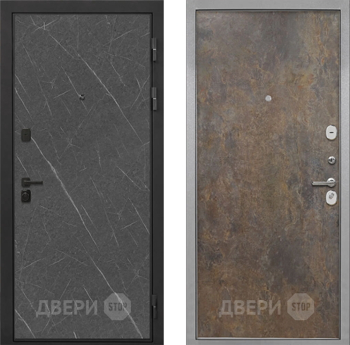 Входная металлическая Дверь Интекрон (INTECRON) Профит Black Гранит Лава Оникс Гладкая Гранж в Жуковский