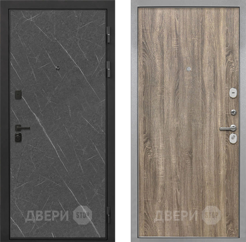 Входная металлическая Дверь Интекрон (INTECRON) Профит Black Гранит Лава Оникс Гладкая Дуб турин в Жуковский