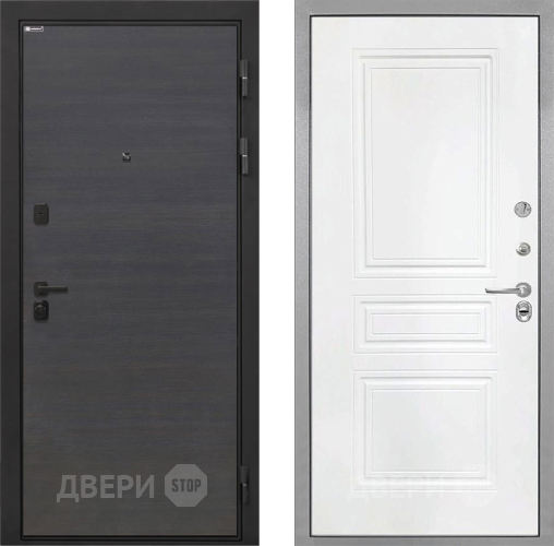 Входная металлическая Дверь Интекрон (INTECRON) Профит Black Эковенге ФЛ-243 Белый матовый в Жуковский