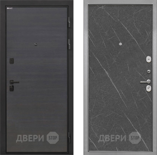 Входная металлическая Дверь Интекрон (INTECRON) Профит Black Эковенге Гладкая Гранит лава оникс в Жуковский