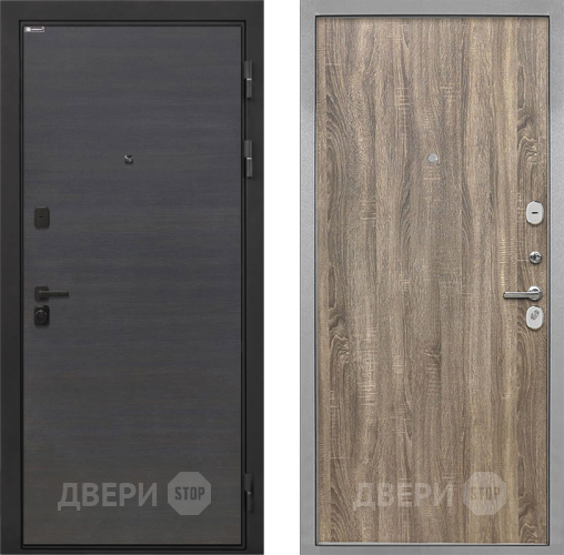 Входная металлическая Дверь Интекрон (INTECRON) Профит Black Эковенге Гладкая Дуб турин в Жуковский