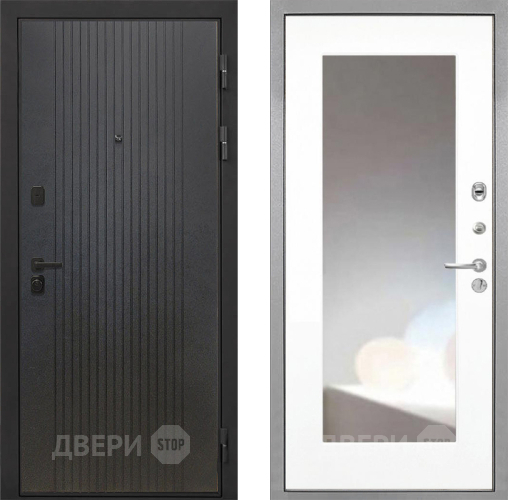 Дверь Интекрон (INTECRON) Профит Black ФЛ-295 ФЛЗ-120-М Зеркало Белый матовый в Жуковский