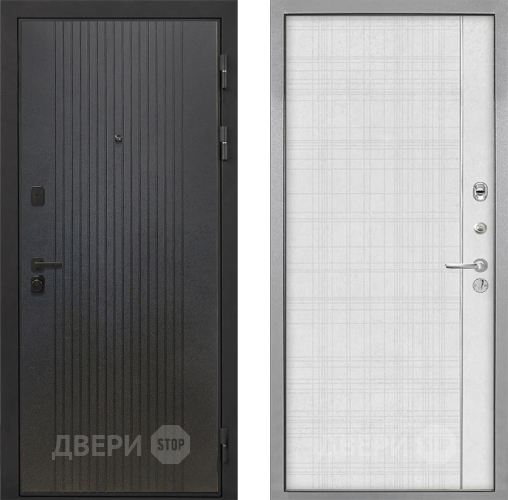 Входная металлическая Дверь Интекрон (INTECRON) Профит Black ФЛ-295 В-07 с молдингом Лофт белый в Жуковский