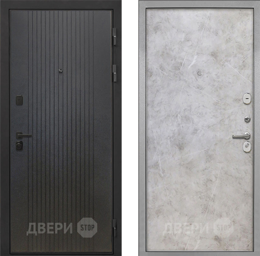 Входная металлическая Дверь Интекрон (INTECRON) Профит Black ФЛ-295 Гладкая Мрамор светлый в Жуковский