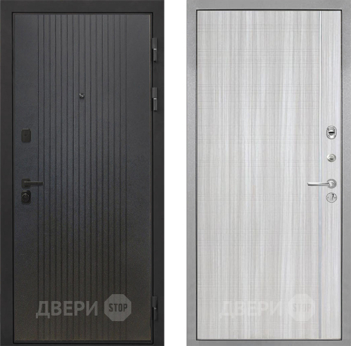 Входная металлическая Дверь Интекрон (INTECRON) Профит Black ФЛ-295 В-07 с молдингом Сандал белый в Жуковский