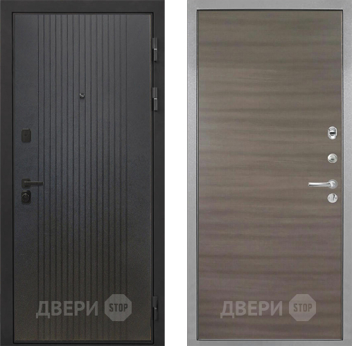 Входная металлическая Дверь Интекрон (INTECRON) Профит Black ФЛ-295 Гладкая Дуб тоскано поперечный в Жуковский