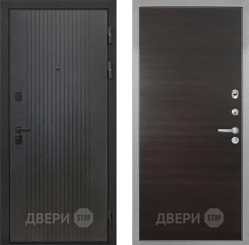 Входная металлическая Дверь Интекрон (INTECRON) Профит Black ФЛ-295 Гладкая Эковенге поперечный в Жуковский