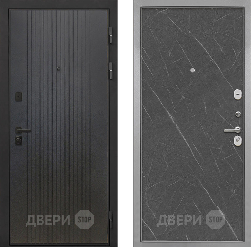 Входная металлическая Дверь Интекрон (INTECRON) Профит Black ФЛ-295 Гладкая Гранит лава оникс в Жуковский