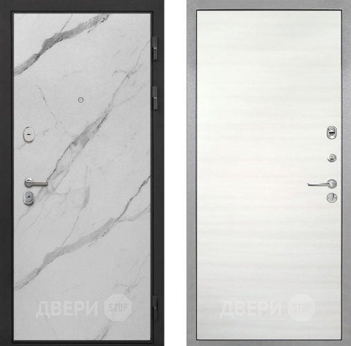 Дверь Интекрон (INTECRON) Гектор Мрамор Арктик Гладкая Дуб сильвер поперечный в Жуковский