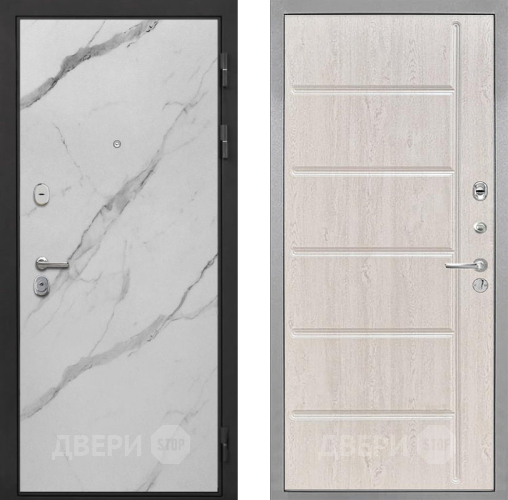 Входная металлическая Дверь Интекрон (INTECRON) Гектор Мрамор Арктик ФЛ-102 Сосна белая в Жуковский