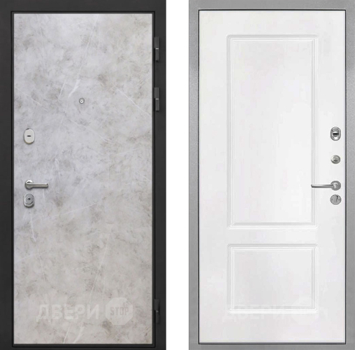 Входная металлическая Дверь Интекрон (INTECRON) Гектор Мрамор Светлый КВ-2 Белый матовый в Жуковский