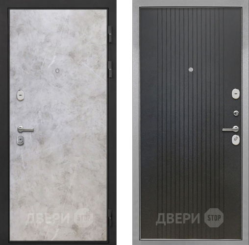 Входная металлическая Дверь Интекрон (INTECRON) Гектор Мрамор Светлый ФЛ-295 Лофт черный в Жуковский