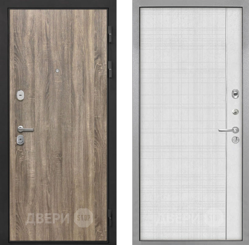 Входная металлическая Дверь Интекрон (INTECRON) Гектор Дуб Турин В-07 с молдингом Лофт белый в Жуковский