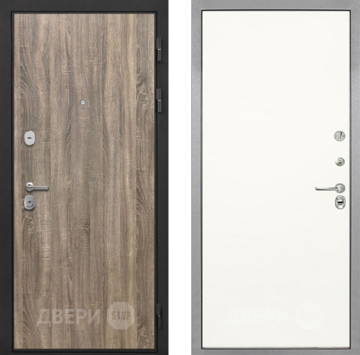 Входная металлическая Дверь Интекрон (INTECRON) Гектор Дуб Турин Гладкая Слоновая кость в Жуковский