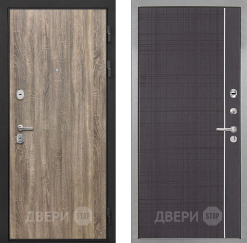 Входная металлическая Дверь Интекрон (INTECRON) Гектор Дуб Турин В-07 с молдингом Венге в Жуковский