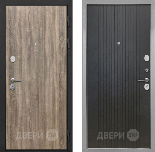 Входная металлическая Дверь Интекрон (INTECRON) Гектор Дуб Турин ФЛ-295 Лофт черный в Жуковский
