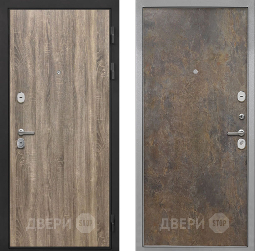 Входная металлическая Дверь Интекрон (INTECRON) Гектор Дуб Турин Гладкая Гранж в Жуковский