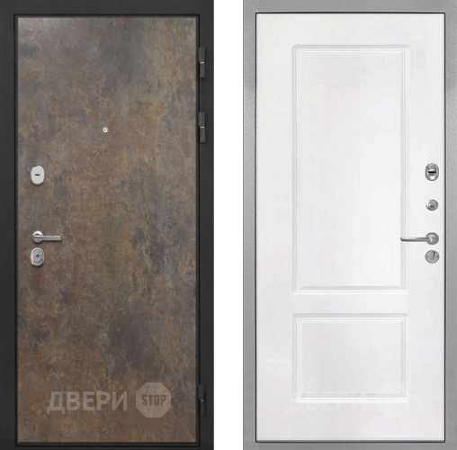 Входная металлическая Дверь Интекрон (INTECRON) Гектор Гранж КВ-2 Белый матовый в Жуковский