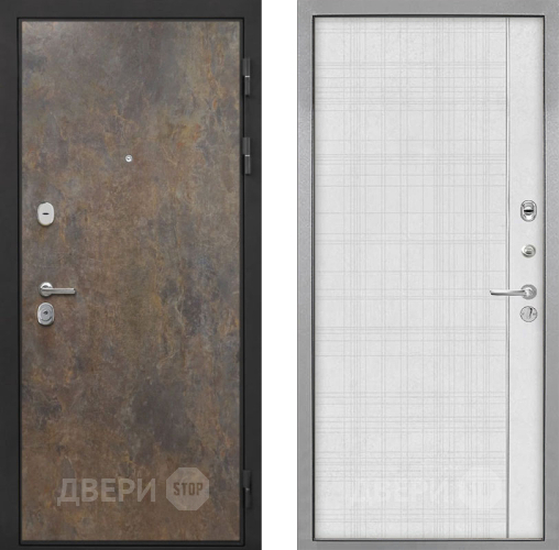 Входная металлическая Дверь Интекрон (INTECRON) Гектор Гранж В-07 с молдингом Лофт белый в Жуковский