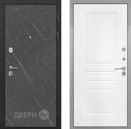 Входная металлическая Дверь Интекрон (INTECRON) Гектор Гранит Лава Оникс ФЛ-243 Белый матовый в Жуковский