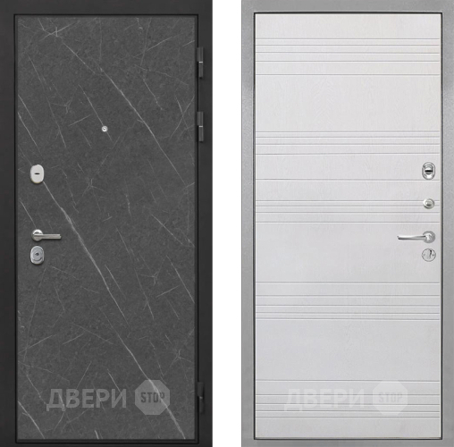 Входная металлическая Дверь Интекрон (INTECRON) Гектор Гранит Лава Оникс ФЛ-316 Белый ясень в Жуковский