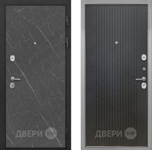 Входная металлическая Дверь Интекрон (INTECRON) Гектор Гранит Лава Оникс ФЛ-295 Лофт черный в Жуковский