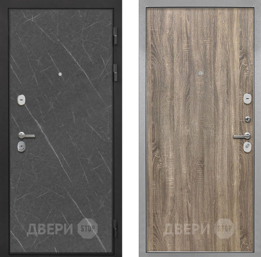 Входная металлическая Дверь Интекрон (INTECRON) Гектор Гранит Лава Оникс Гладкая Дуб турин в Жуковский