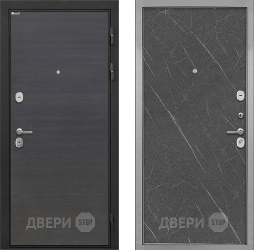 Входная металлическая Дверь Интекрон (INTECRON) Гектор Эковенге Гладкая Гранит лава оникс в Жуковский