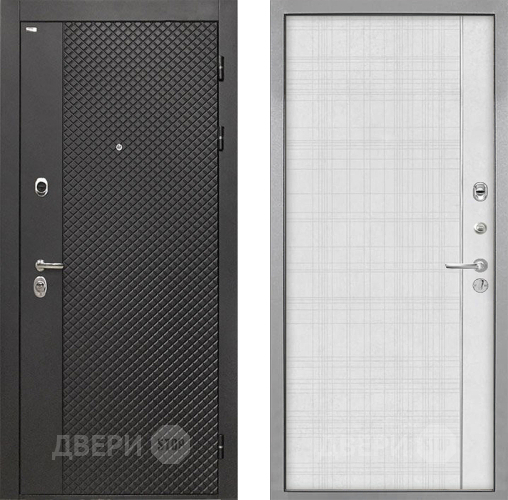 Входная металлическая Дверь Интекрон (INTECRON) Олимпия Black 4К В-07 с молдингом Лофт белый в Жуковский